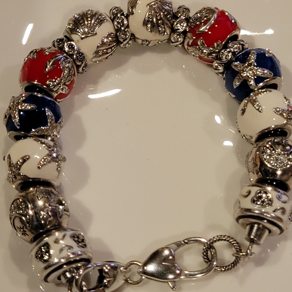 Brighton Charm bracelet red white and blue - Picture 8 of 13